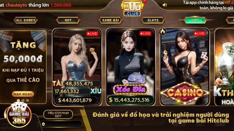 Đánh giá về đồ họa và trải nghiệm người dùng tại game bài Hitclub