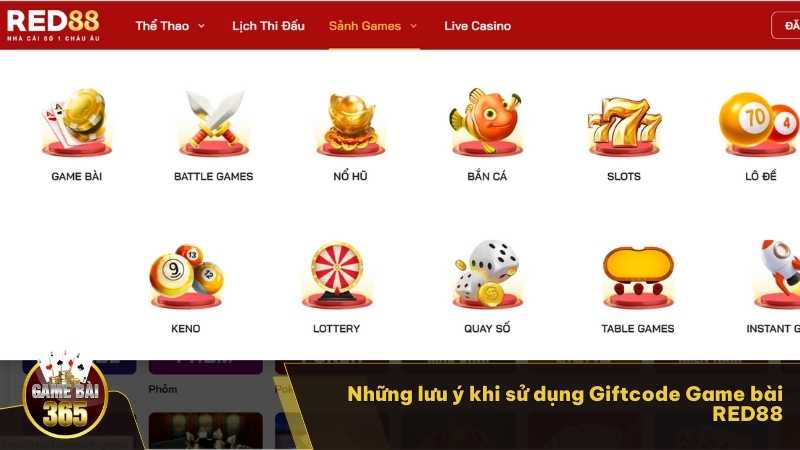 Những lưu ý khi sử dụng Giftcode Game bài RED88