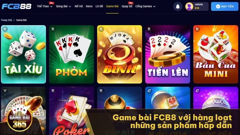 Game bài FCB8 với hàng loạt những sản phẩm hấp dẫn