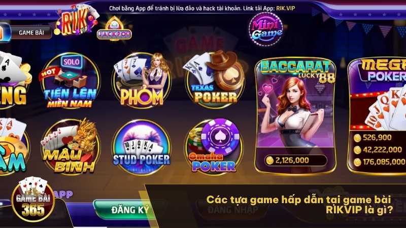 Các tựa game hấp dẫn tại game bài RIKVIP là gì?