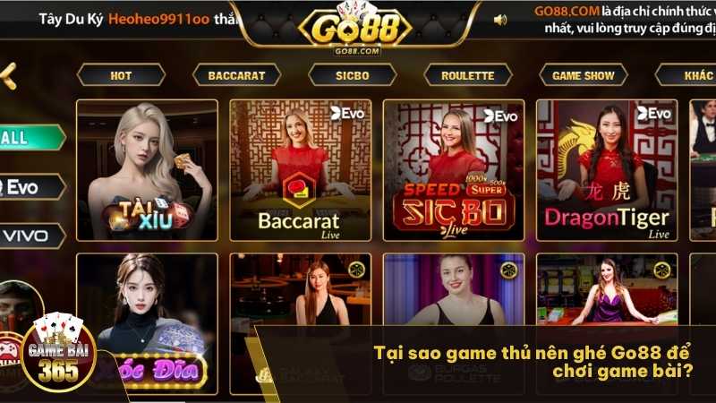 Tại sao game thủ nên ghé Go88 để chơi game bài?