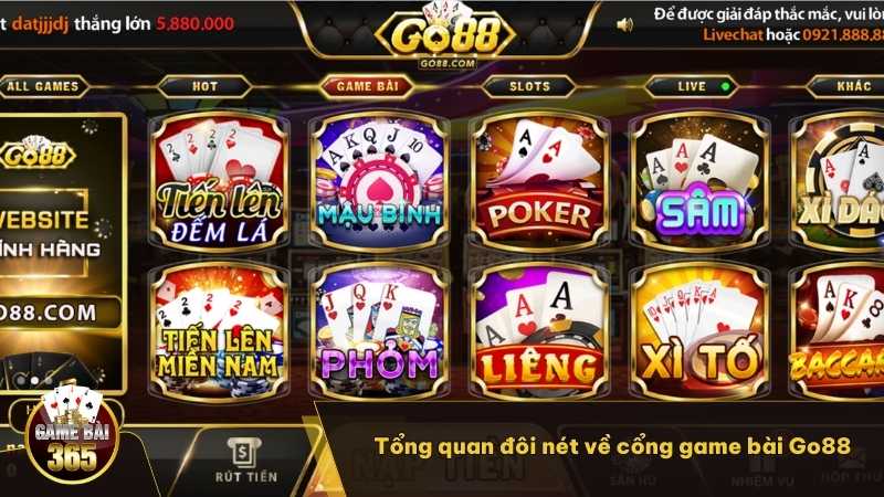 Tổng quan đôi nét về cổng game bài Go88 