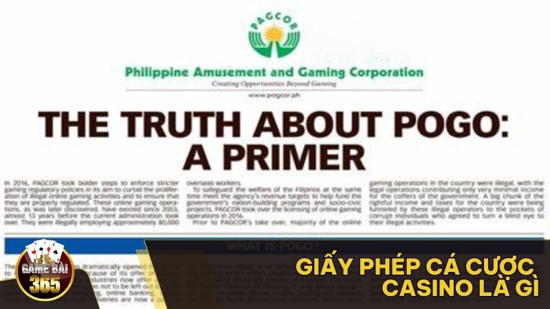 giấy phép cá cược Casino là gì